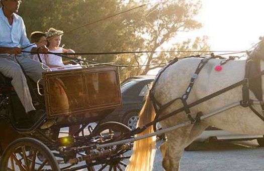 Going to the church with the bride